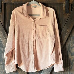 Wishlist Blush Corduroy Shirt S/M